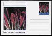 Chartonia (Fantasy) Marine Life - Giant Tube Worm (Riftia pachyptila) postal stationery card unused and fine