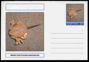 Chartonia (Fantasy) Marine Life - Masked Crab (Corystes cassivelaunus) postal stationery card unused and fine