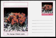 Chartonia (Fantasy) Marine Life - Fire Sponge (Tedania ignis) postal stationery card unused and fine