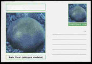 Chartonia (Fantasy) Coral - Brain Coral (platygyra daedalea) postal stationery card unused and fine