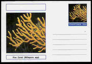 Chartonia (Fantasy) Coral - Fire Coral (Millepora spp) postal stationery card unused and fine