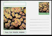Chartonia (Fantasy) Coral - Flower Coral (Eusmilia fastigiata) postal stationery card unused and fine