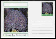 Chartonia (Fantasy) Coral - Flowerpot Coral (Goniopora spp) postal stationery card unused and fine
