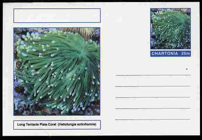 Chartonia (Fantasy) Coral - Long Tentacle Plate Coral (Heliofungia actiniformis) postal stationery card unused and fine
