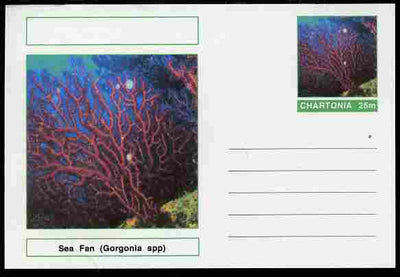 Chartonia (Fantasy) Coral - Sea Fan (Gorgonia spp) postal stationery card unused and fine