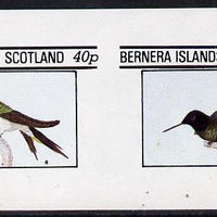 Bernera 1981 Birds #03 (Humming Birds) imperf,set of 2 values (40p & 60p) unmounted mint