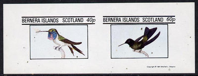 Bernera 1981 Birds #03 (Humming Birds) imperf,set of 2 values (40p & 60p) unmounted mint