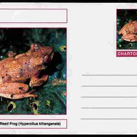 Chartonia (Fantasy) Amphibians - African Reed Frog (Hyperolius kihangensis) postal stationery card unused and fine