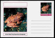 Chartonia (Fantasy) Amphibians - African Reed Frog (Hyperolius kihangensis) postal stationery card unused and fine