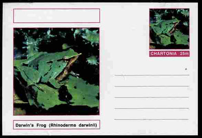 Chartonia (Fantasy) Amphibians - Darwin’s Frog (Rhinoderma darwinii) postal stationery card unused and fine