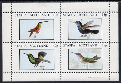 Staffa 1981 Humming Birds #02 perf,set of 4 values (10p to 75p) unmounted mint
