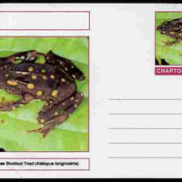 Chartonia (Fantasy) Amphibians - Longnose Stubfoot Toad (Atelopus longirostris) postal stationery card unused and fine