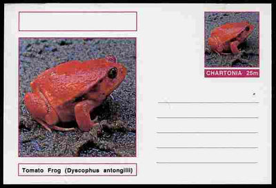 Chartonia (Fantasy) Amphibians - Tomato Frog (Dyscophus antongilii) postal stationery card unused and fine