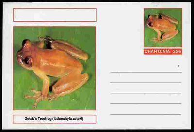 Chartonia (Fantasy) Amphibians - Zetek’s Treefrog (Isthmohyla zeteki) postal stationery card unused and fine