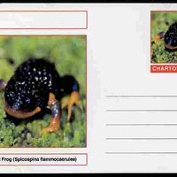 Chartonia (Fantasy) Amphibians - Sunset Frog (Spicospina flammocaerulea) postal stationery card unused and fine