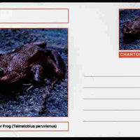 Chartonia (Fantasy) Amphibians - Water Frog (Telmatobius peruvianus) postal stationery card unused and fine