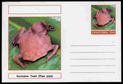 Chartonia (Fantasy) Amphibians - Suriname Toad (Pipa pipa) postal stationery card unused and fine
