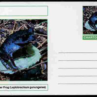 Chartonia (Fantasy) Amphibians - Asian Litter Frog (Leptobrachium gunungense) postal stationery card unused and fine