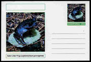 Chartonia (Fantasy) Amphibians - Asian Litter Frog (Leptobrachium gunungense) postal stationery card unused and fine