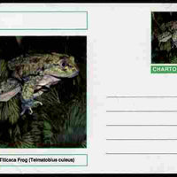 Chartonia (Fantasy) Amphibians - Lake Titicaca Frog (Telmatobius culeus) postal stationery card unused and fine