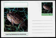 Chartonia (Fantasy) Amphibians - Purple Frog (Nasikabatrachus sahyadrensis) postal stationery card unused and fine