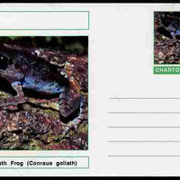 Chartonia (Fantasy) Amphibians - Goliath Frog (Conraua goliath) postal stationery card unused and fine