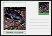 Chartonia (Fantasy) Amphibians - Goliath Frog (Conraua goliath) postal stationery card unused and fine
