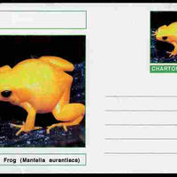 Chartonia (Fantasy) Amphibians - Golden Frog (Mantella aurantiaca) postal stationery card unused and fine