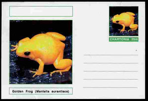 Chartonia (Fantasy) Amphibians - Golden Frog (Mantella aurantiaca) postal stationery card unused and fine