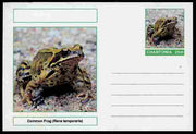 Chartonia (Fantasy) Amphibians - Common Frog (Rana temporaria) postal stationery card unused and fine