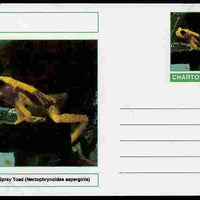 Chartonia (Fantasy) Amphibians - Kihansi Spray Toad (Nectophrynoides asperginis) postal stationery card unused and fine