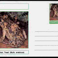 Chartonia (Fantasy) Amphibians - Arabian Toad (Bufo arabicus) postal stationery card unused and fine