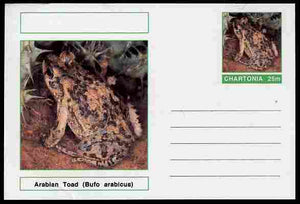 Chartonia (Fantasy) Amphibians - Arabian Toad (Bufo arabicus) postal stationery card unused and fine