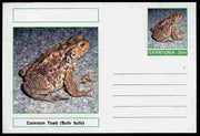 Chartonia (Fantasy) Amphibians - Common Toad (Bufo bufo) postal stationery card unused and fine