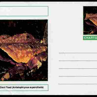 Chartonia (Fantasy) Amphibians - African Giant Toad (Amietophrynus superciliaris) postal stationery card unused and fine