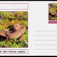 Chartonia (Fantasy) Amphibians - Smooth Newt (Triturus vulgaris) postal stationery card unused and fine