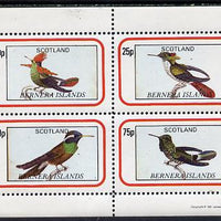 Bernera 1981 Exotic Birds perf,set of 4 values (10p to 75p) unmounted mint