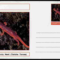 Chartonia (Fantasy) Amphibians - California Newt (Taricha Torosa) postal stationery card unused and fine