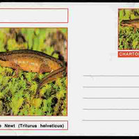 Chartonia (Fantasy) Amphibians - Palmate Newt (Triturus helveticus) postal stationery card unused and fine