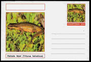 Chartonia (Fantasy) Amphibians - Palmate Newt (Triturus helveticus) postal stationery card unused and fine