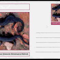 Chartonia (Fantasy) Amphibians - Alpine Stream Salamander (Batrachuperus tibetanus) postal stationery card unused and fine