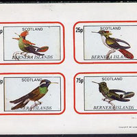 Bernera 1981 Exotic Birds imperf,set of 4 values (10p to 75p) unmounted mint