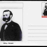 Palatine (Fantasy) Personalities - Henry Dunant (Red Cross) postal stationery card unused and fine