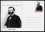 Palatine (Fantasy) Personalities - Henry Dunant (Red Cross) postal stationery card unused and fine