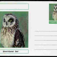 Chartonia (Fantasy) Birds - Short-Eared Owl (Asio flammeus) postal stationery card unused and fine