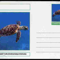 Chartonia (Fantasy) Reptiles - Hawksbill Turtle (Eretmochelys imbricata) postal stationery card unused and fine