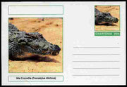 Chartonia (Fantasy) Reptiles - Nile Crocodile (Crocodylus niloticus) postal stationery card unused and fine