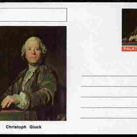 Palatine (Fantasy) Personalities - Christoph Gluck (composer) postal stationery card unused and fine