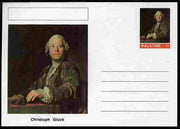 Palatine (Fantasy) Personalities - Christoph Gluck (composer) postal stationery card unused and fine