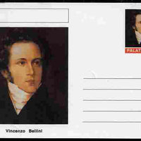 Palatine (Fantasy) Personalities - Vincenzo Bellini (composer) postal stationery card unused and fine